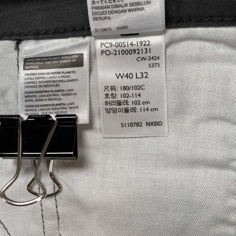 Levi's 514 Jeans Mens 40x32 Gray Straight Leg Stretch Denim 5 Pocket Zip Fly - Picture 11 of 13